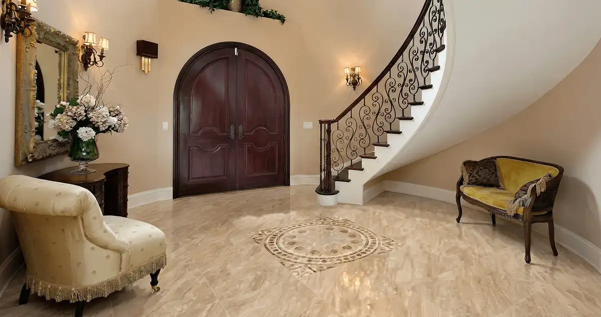 Entrance hall with professionally installed ceramic tile flooring in Knoxville TN