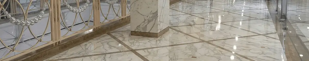 Beautiful marble floor professionally installed in Knoxville, TN